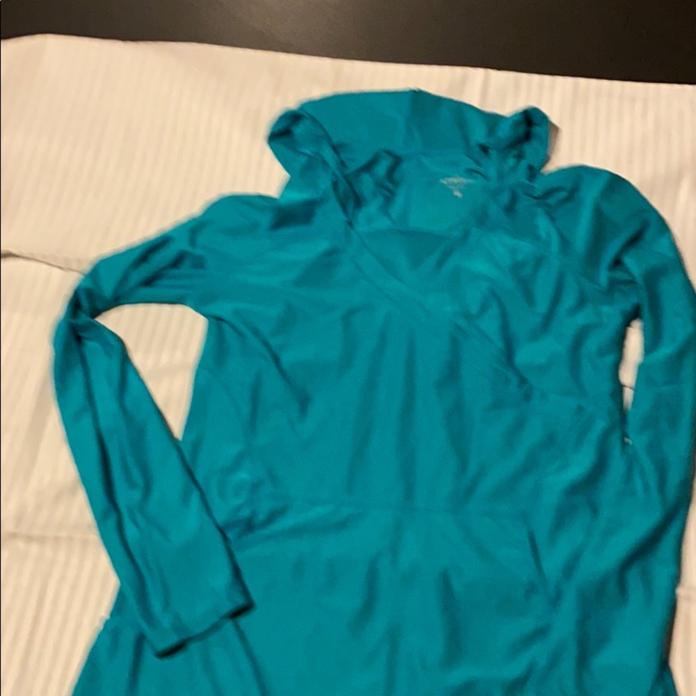 Athleta Hooded Tunic sz Medium w/pockets Teal